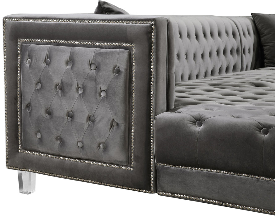 Moda Grey Velvet 3pc. Sectional - Royal Furniture & Gifts (MI) - Multi Location