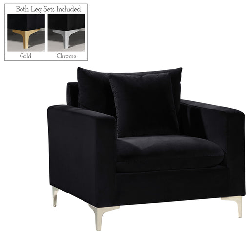 Naomi Black Velvet Chair - Royal Furniture & Gifts (MI) - Multi Location