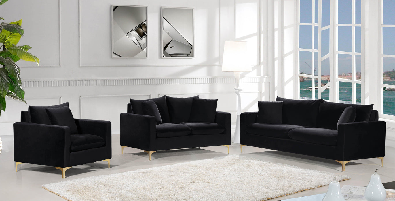 Naomi Black Velvet Chair - Royal Furniture & Gifts (MI) - Multi Location