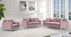 Naomi Pink Velvet Loveseat - Royal Furniture & Gifts (MI) - Multi Location