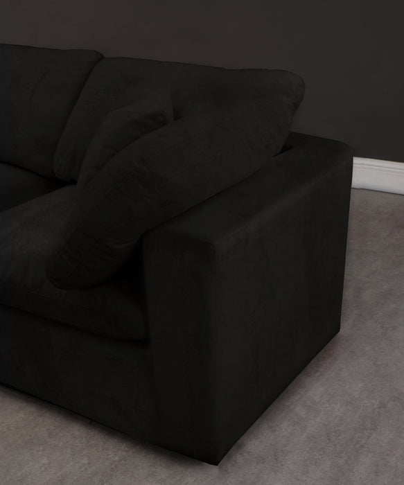 Cozy Black Velvet Cloud Modular Sectional - Royal Furniture & Gifts (MI) - Multi Location