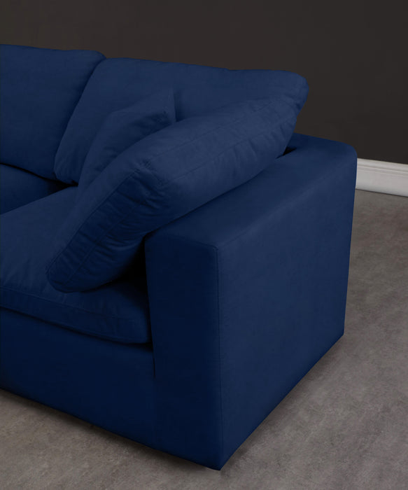 Cozy Navy Velvet Cloud Modular Sofa - Royal Furniture & Gifts (MI) - Multi Location