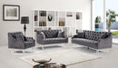 Roxy Grey Velvet Sofa - Royal Furniture & Gifts (MI) - Multi Location