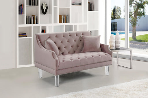 Roxy Pink Velvet Loveseat - Royal Furniture & Gifts (MI) - Multi Location