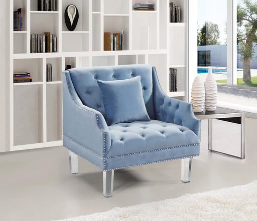 Roxy Sky Blue Velvet Chair - Royal Furniture & Gifts (MI) - Multi Location