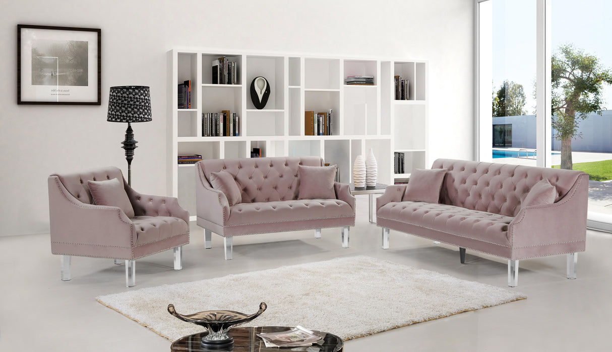 Roxy Pink Velvet Sofa - Royal Furniture & Gifts (MI) - Multi Location