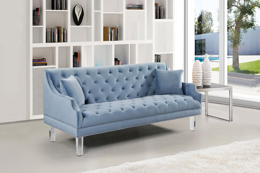 Roxy Sky Blue Velvet Sofa - Royal Furniture & Gifts (MI) - Multi Location