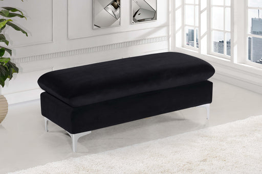Naomi Black Velvet Ottoman - Royal Furniture & Gifts (MI) - Multi Location