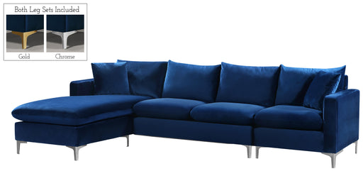 Naomi Navy Velvet 2pc. Reversible Sectional - Royal Furniture & Gifts (MI) - Multi Location