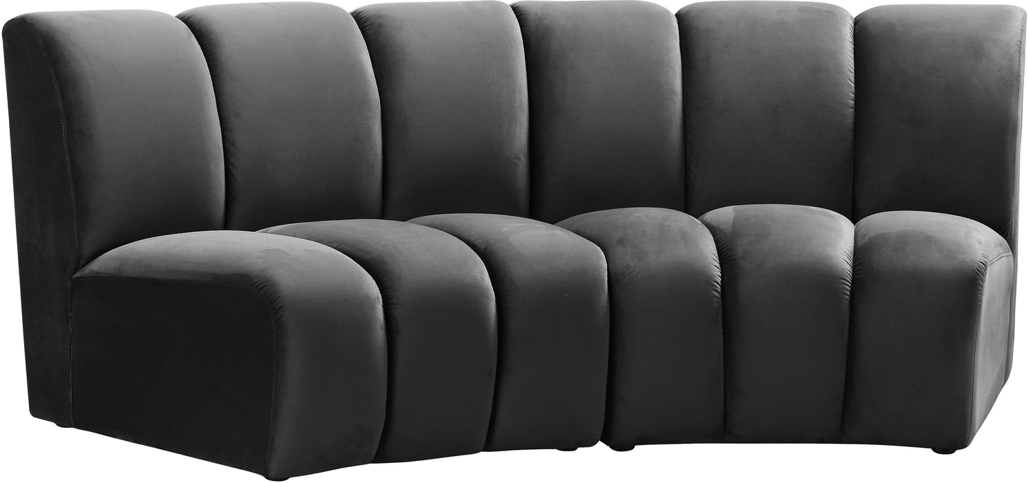 Infinity Grey Velvet 2pc. Modular Sectional - Royal Furniture & Gifts (MI) - Multi Location