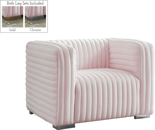 Ravish Pink Velvet Chair - Royal Furniture & Gifts (MI) - Multi Location