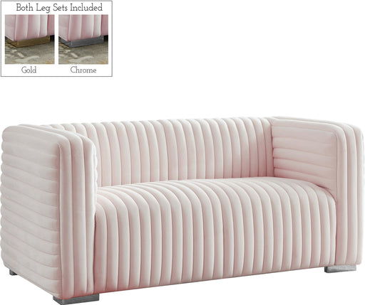 Ravish Pink Velvet Loveseat - Royal Furniture & Gifts (MI) - Multi Location