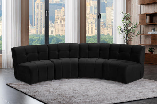 Limitless Black Velvet 4pc. Modular Sectional - Royal Furniture & Gifts (MI) - Multi Location