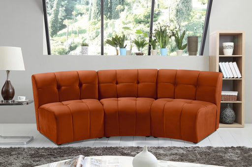 Limitless Cognac Velvet 3pc. Modular Sectional - Royal Furniture & Gifts (MI) - Multi Location