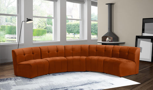 Limitless Cognac Velvet 5pc. Modular Sectional - Royal Furniture & Gifts (MI) - Multi Location