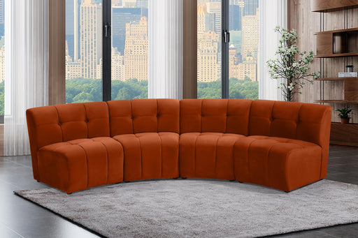 Limitless Cognac Velvet 4pc. Modular Sectional - Royal Furniture & Gifts (MI) - Multi Location