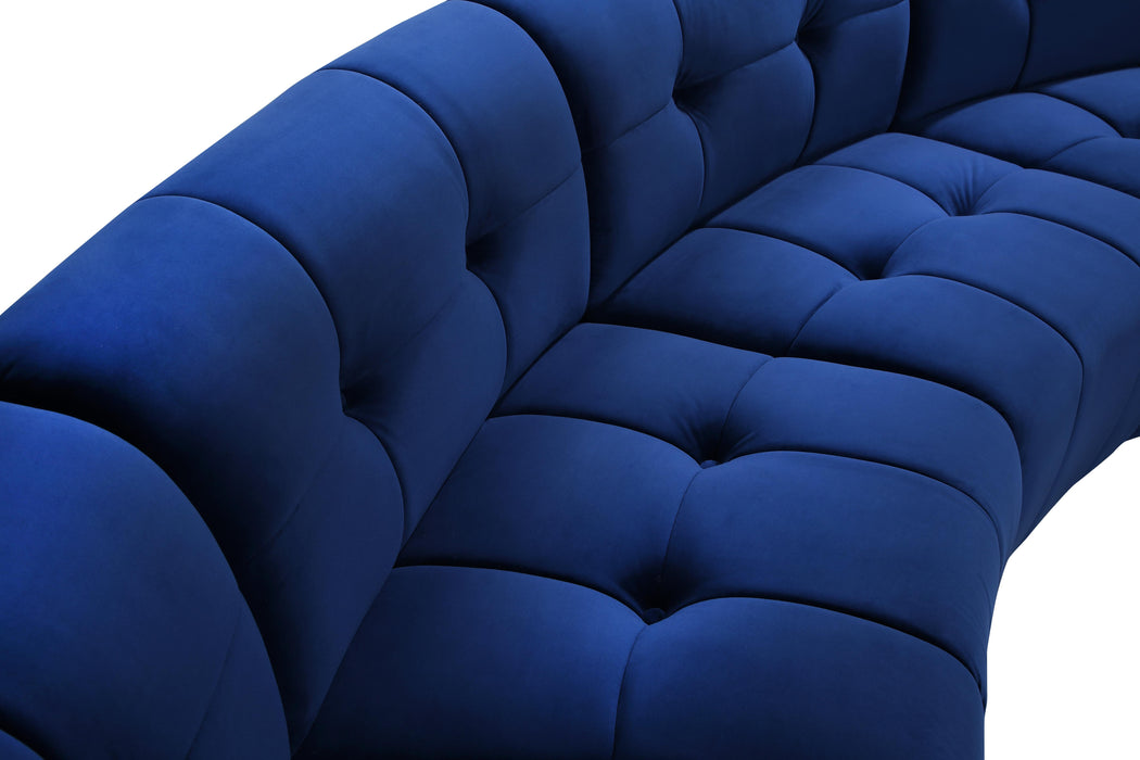 Limitless Navy Velvet 4pc. Modular Sectional - Royal Furniture & Gifts (MI) - Multi Location