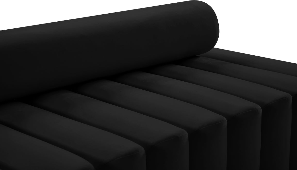 Melody Black Velvet Loveseat - Royal Furniture & Gifts (MI) - Multi Location