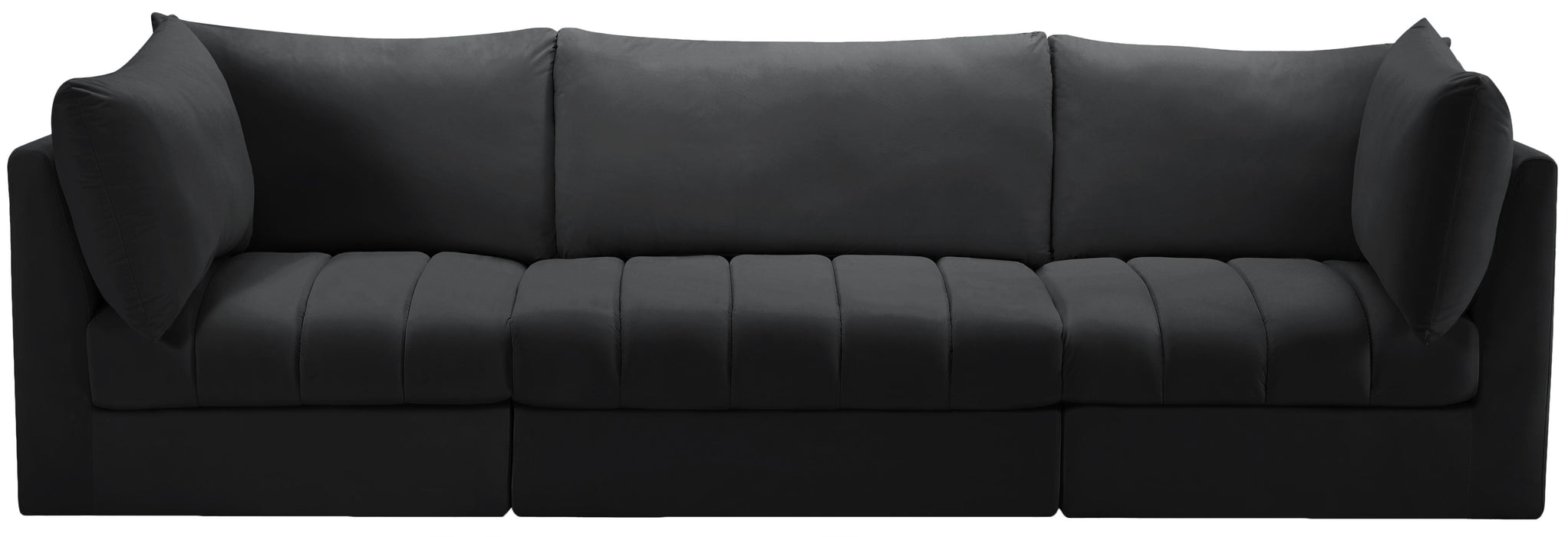 Jacob Black Velvet Modular Sofa - Royal Furniture & Gifts (MI) - Multi Location