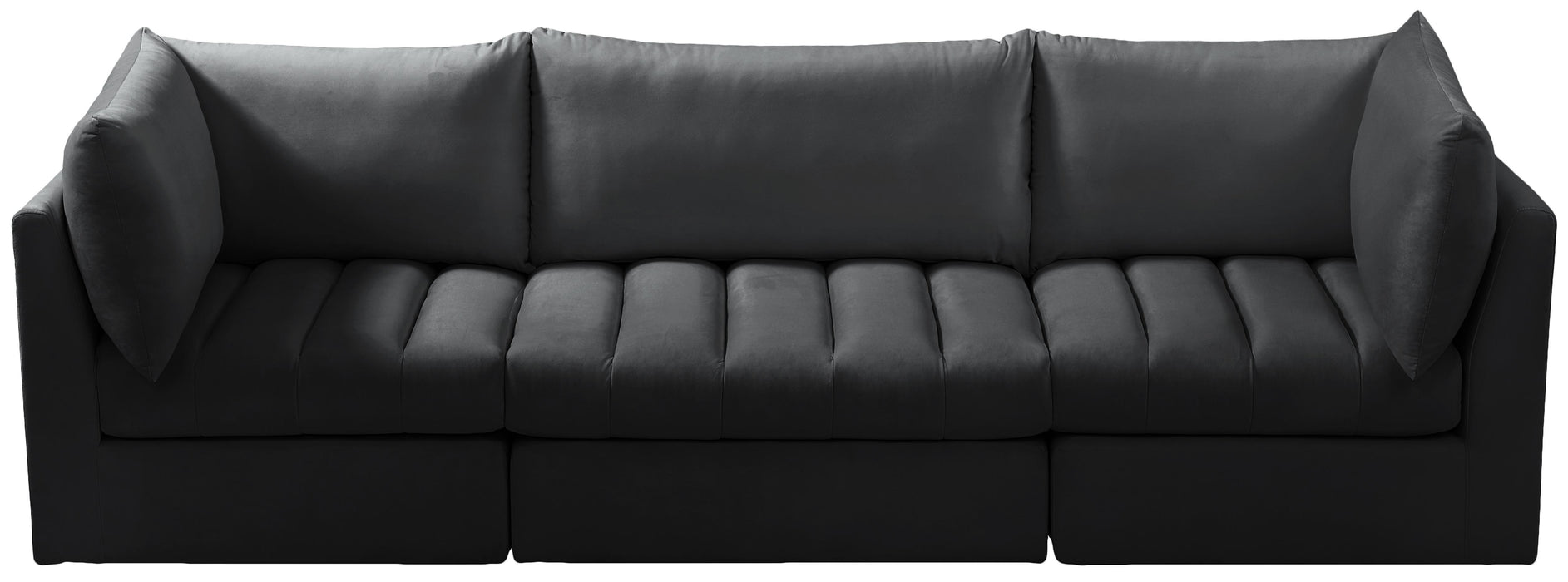 Jacob Black Velvet Modular Sofa - Royal Furniture & Gifts (MI) - Multi Location
