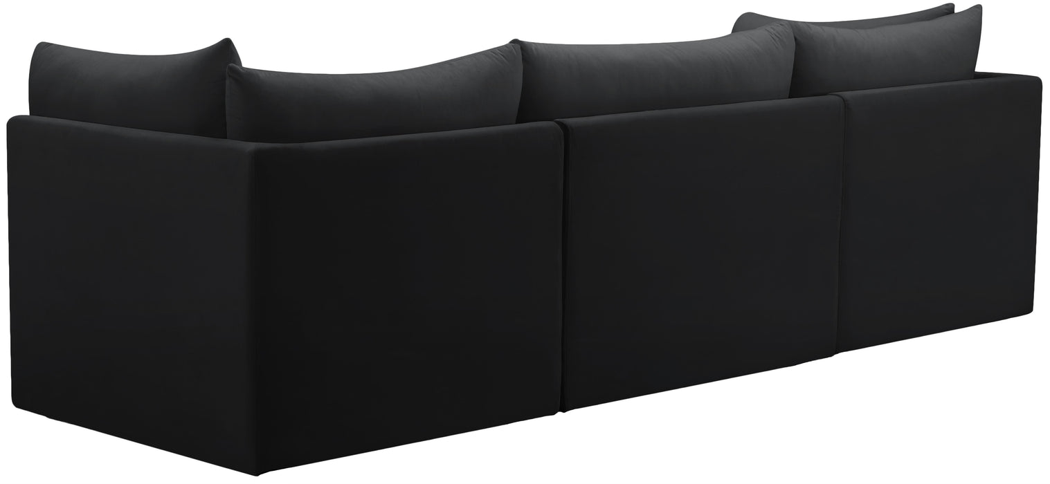 Jacob Black Velvet Modular Sofa - Royal Furniture & Gifts (MI) - Multi Location