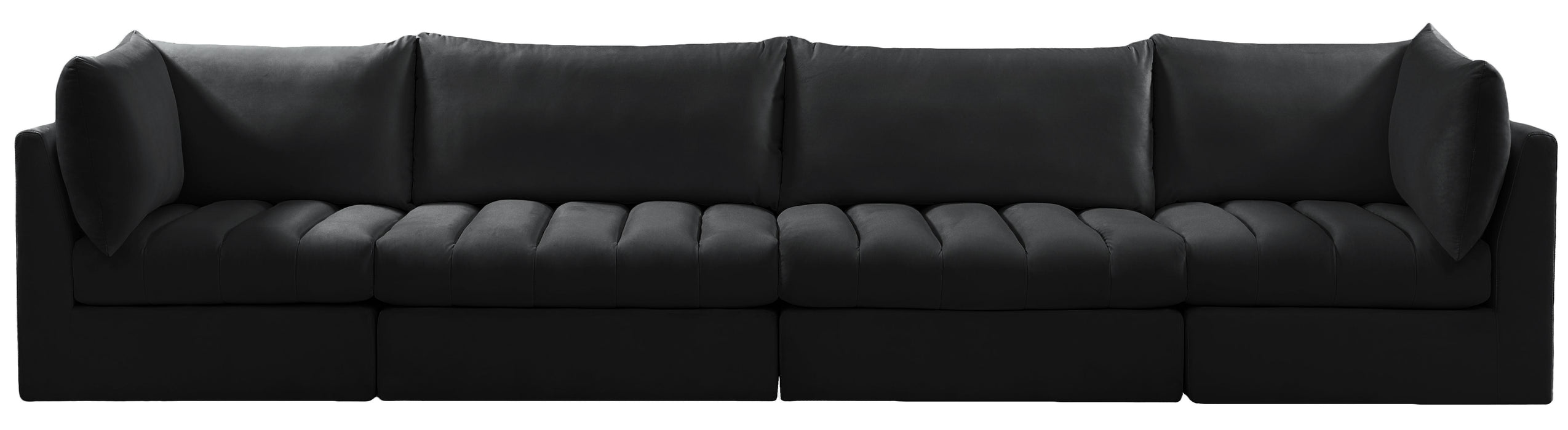 Jacob Black Velvet Modular Sofa - Royal Furniture & Gifts (MI) - Multi Location
