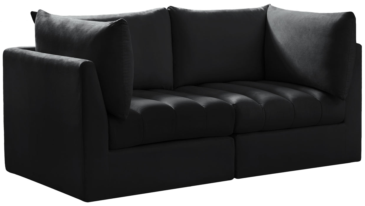Jacob Black Velvet Modular Sofa - Royal Furniture & Gifts (MI) - Multi Location