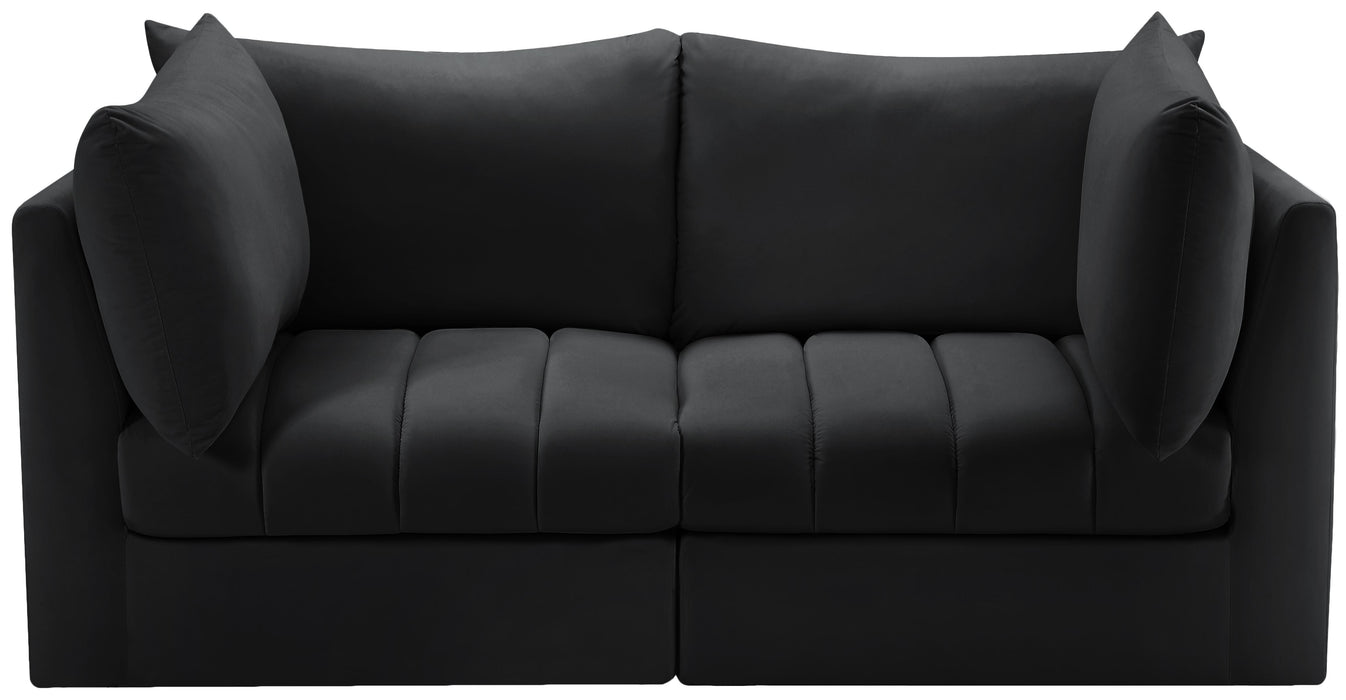 Jacob Black Velvet Modular Sofa - Royal Furniture & Gifts (MI) - Multi Location