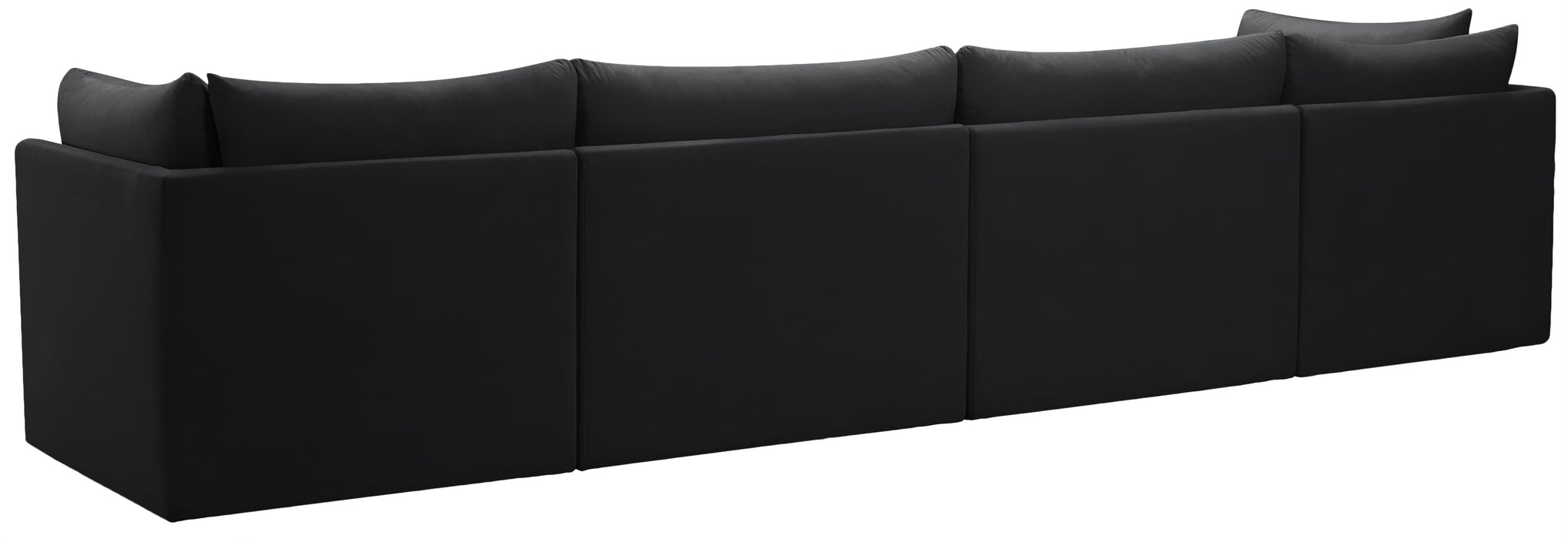 Jacob Black Velvet Modular Sofa - Royal Furniture & Gifts (MI) - Multi Location