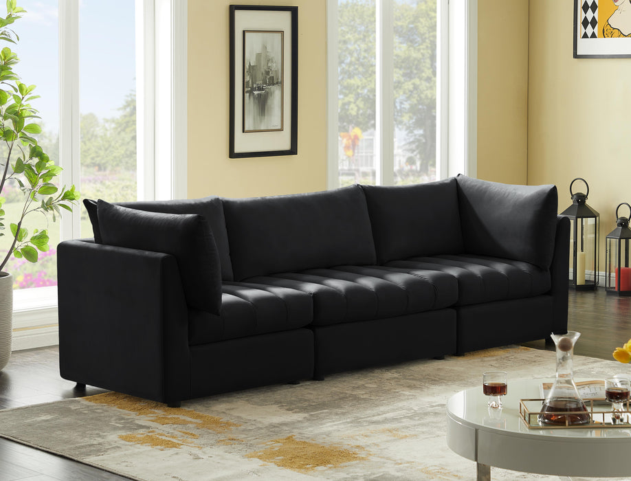 Jacob Black Velvet Modular Sofa - Royal Furniture & Gifts (MI) - Multi Location