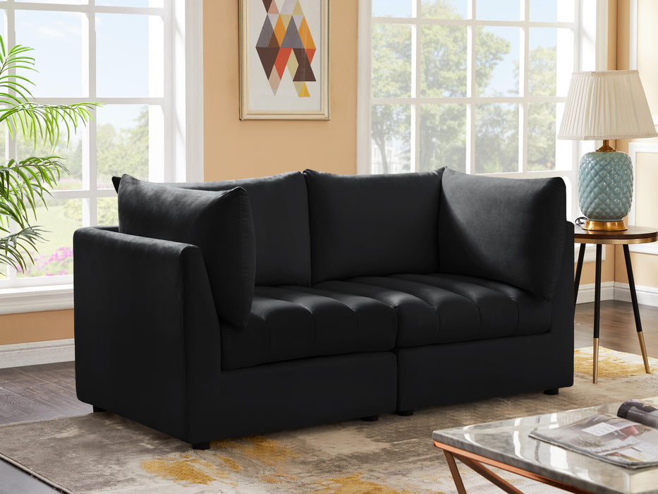 Jacob Black Velvet Modular Sofa - Royal Furniture & Gifts (MI) - Multi Location