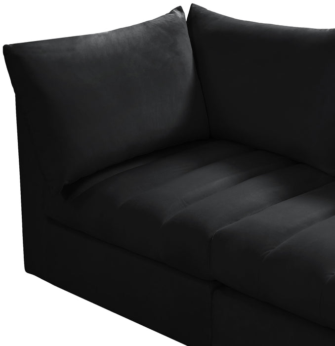 Jacob Black Velvet Modular Sofa - Royal Furniture & Gifts (MI) - Multi Location