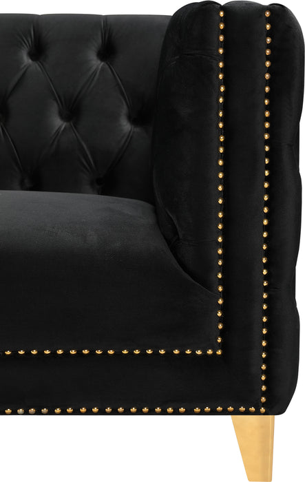 Michelle Black Velvet Loveseat - Royal Furniture & Gifts (MI) - Multi Location