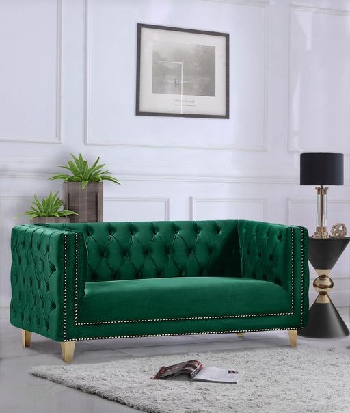 Michelle Green Velvet Loveseat - Royal Furniture & Gifts (MI) - Multi Location