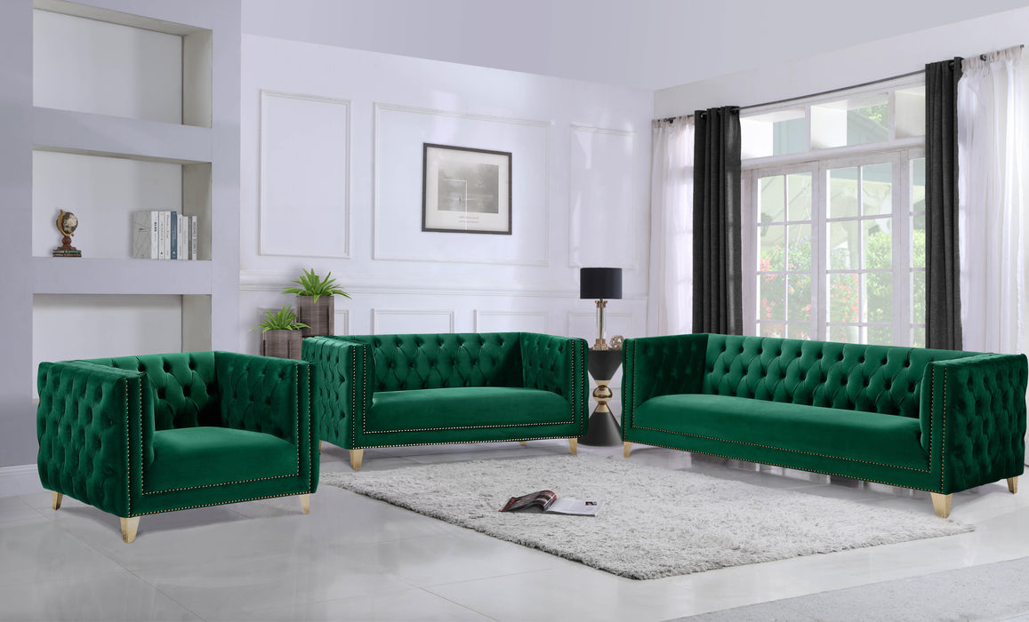 Michelle Green Velvet Loveseat - Royal Furniture & Gifts (MI) - Multi Location