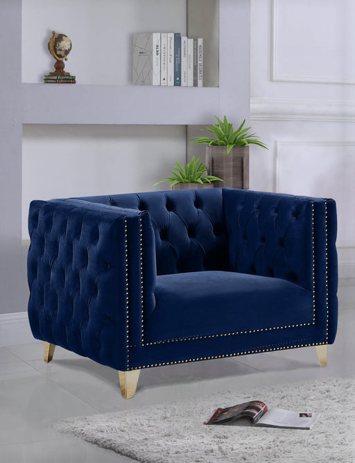 Michelle Navy Velvet Chair - Royal Furniture & Gifts (MI) - Multi Location