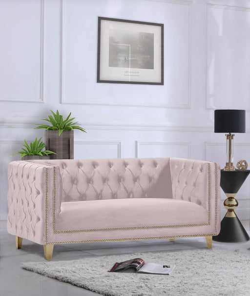Michelle Pink Velvet Loveseat - Royal Furniture & Gifts (MI) - Multi Location