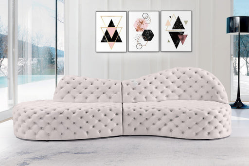 Royal Cream Velvet 2pc. Sectional - Royal Furniture & Gifts (MI) - Multi Location