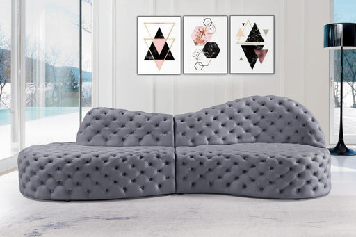 Royal Grey Velvet 2pc. Sectional - Royal Furniture & Gifts (MI) - Multi Location