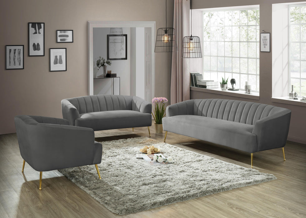 Tori Grey Velvet Loveseat - Royal Furniture & Gifts (MI) - Multi Location
