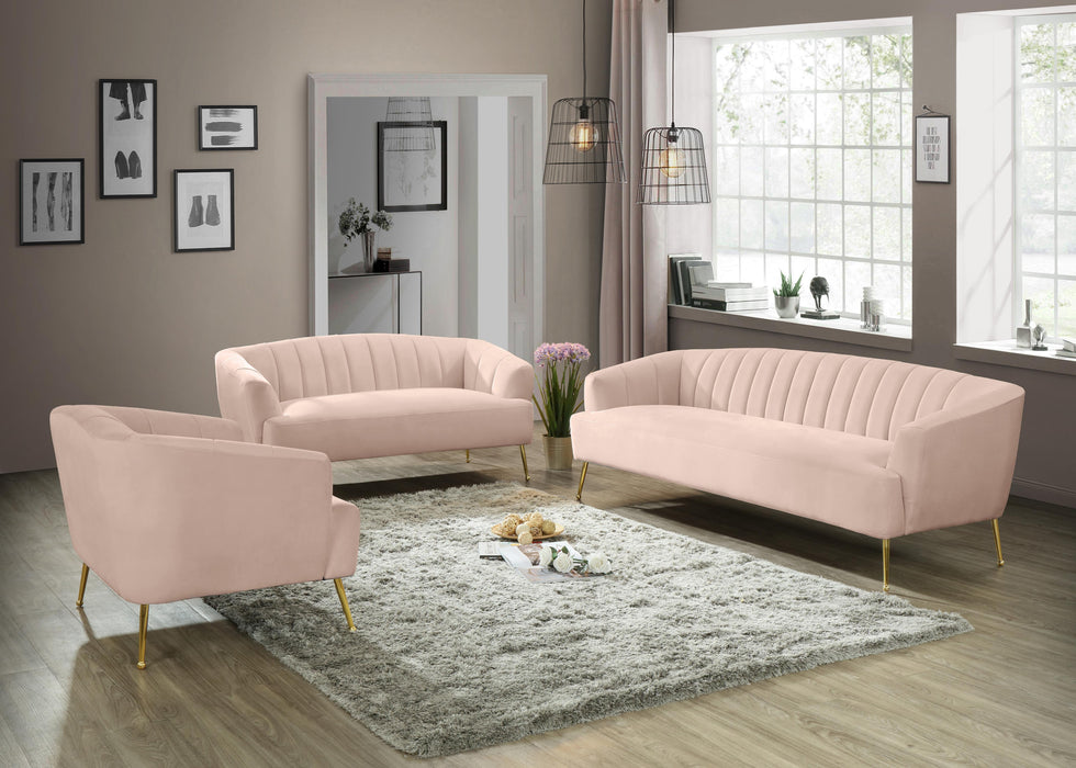 Tori Pink Velvet Loveseat - Royal Furniture & Gifts (MI) - Multi Location