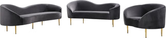 Ritz Grey Velvet Loveseat - Royal Furniture & Gifts (MI) - Multi Location