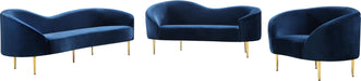 Ritz Navy Velvet Loveseat - Royal Furniture & Gifts (MI) - Multi Location