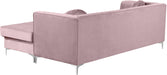 Eliana Pink Velvet 2pc. Reversible Sectional - Royal Furniture & Gifts (MI) - Multi Location