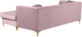 Eliana Pink Velvet 2pc. Reversible Sectional - Royal Furniture & Gifts (MI) - Multi Location