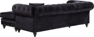 Sabrina Black Velvet 2pc. Reversible Sectional - Royal Furniture & Gifts (MI) - Multi Location