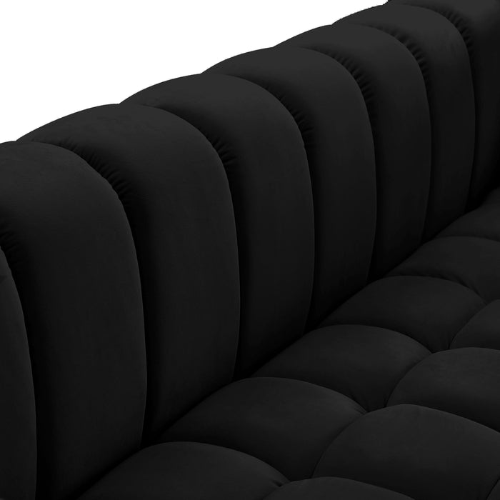 Gwen Black Velvet Sofa - Royal Furniture & Gifts (MI) - Multi Location