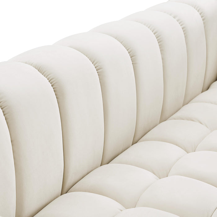 Gwen Cream Velvet Loveseat - Royal Furniture & Gifts (MI) - Multi Location