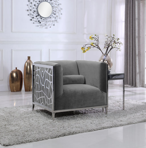 Opal Grey Velvet Chair - Royal Furniture & Gifts (MI) - Multi Location