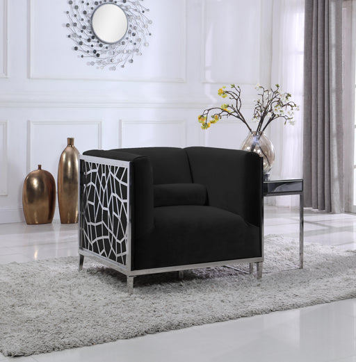 Opal Black Velvet Chair - Royal Furniture & Gifts (MI) - Multi Location